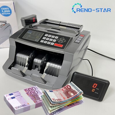 Agellic Geldzählmaschine Scheine & Geldscheinprüfer | 3-fache Falschgeldprüfung, 1000 Scheine pro Min | Banknotenprüfer & Geldprüfgerät | Inkl Agellic Geldzählmaschine Scheine & Geldscheinprüfer | 3-fache Falschgeldprüfung, 1000 Scheine pro Min | Banknotenprüfer & Geldprüfgerät | Inkl