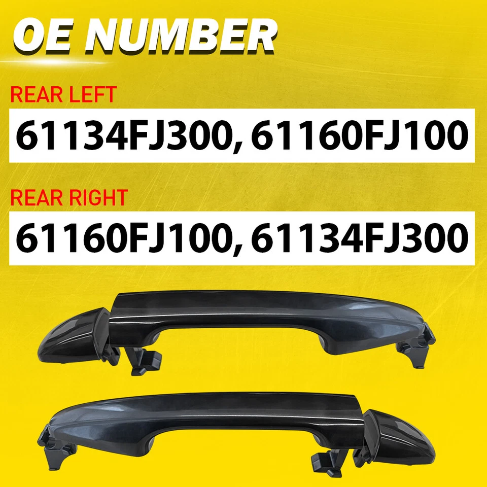 2pcs Exterior Door Handle Bar Durable Rear Left+Right For 2009-2015 Toyota Venza - Imagem 3 de 4