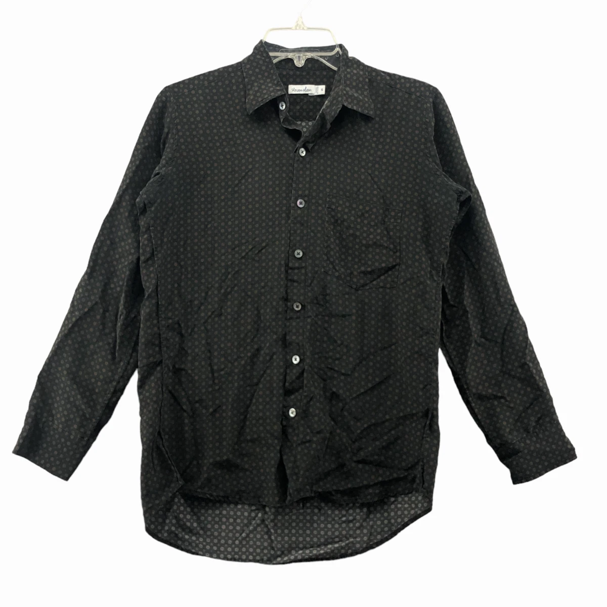 Steven Alan 100% Silk Lightweight Button Up Shirt Mens Small Lux