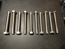 ( 10 bolts ) 3/4-10 X 6 HEX TAP BOLT 18-8 STAINLESS STEEL FULL THREAD