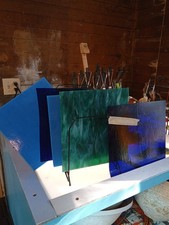 ART GLASS SHEETS 5 BIG SHEETS 7.5 POUNDS SHIPS FAST SAME OR NEXT DAY 