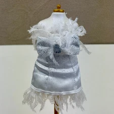 Rainbow High Shadow High Natasha Zima Doll Replacement Dress Silver Feather Bow