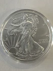 2021  one dollar 1 oz Type 1  American Silver Eagle Coin .999 Fine Silver Ch BU