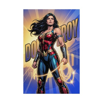 #ad Donna Troy Poster DC Comics Art Print Iconic Comic Heroine Wall Decor $34.85