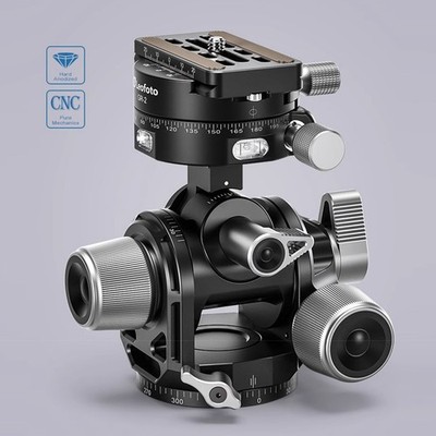 Leofoto G4 Pro Four Way Panoramic Geared Head with Plate Tripod Headbr