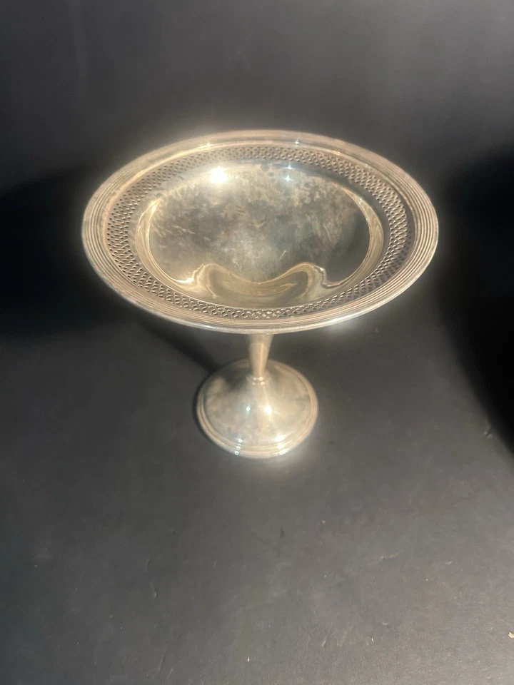 Sterling Silver Weighted Reinforced Pedestal  Compote Candy Dish 170 5.24 in - Image 2 of 4