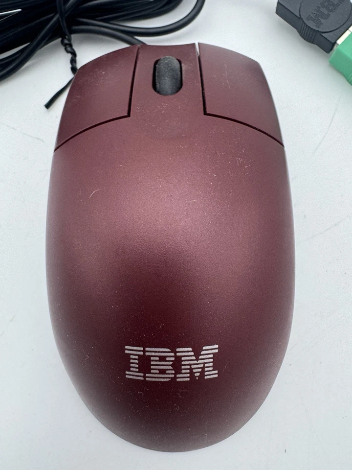 IBM Wired USB Optical 3-Button Mouse w/ Scroll Wheel Red MO28BO New Unused - Image 2 of 4