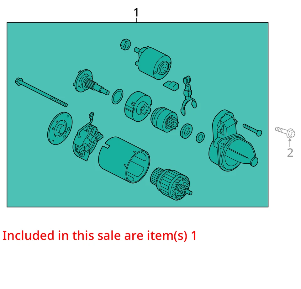 2018 Kia Forte Starter Motor OEM 66K Miles - LKQ355801085 - Image 4 of 4