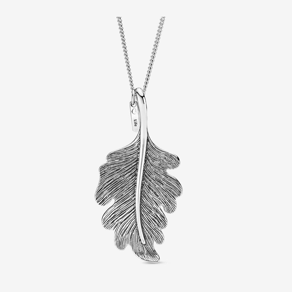 New Authentic PANDORA Oak Leaf Tree of Life Necklace Silver New Authentic PANDORA Oak Leaf Tree of Life Necklace Silver