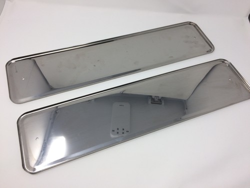 2 x Chrome Number Plate Surround Car Van - Picture 2 of 6
