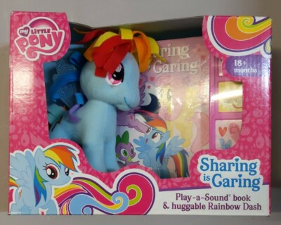My Little Pony Sharing Is Caring Play A Sound Board Book Plush Rainbow Dash S4