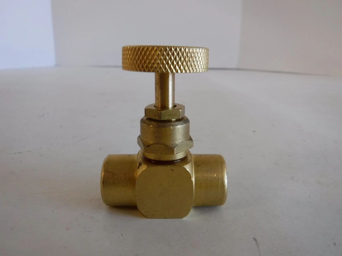 Valvola Ad Ago In Ottone 1/4 NPT Maschio X Femmina - Pressione Max Valvola Ad Ago In Ottone 1/4 NPT Maschio X Femmina - Pressione Max