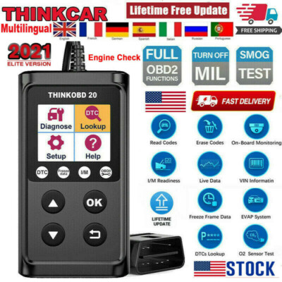THINKOBD Car OBD2 Scanner Diagnostic Tool Check Engine Fault All OBD Code Reader