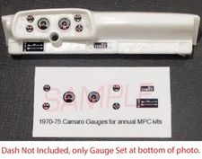1970 to 1975 CAMARO GAUGE FACES for 1/25 scale MPC KITS—PLEASE READ DESCRIPTION