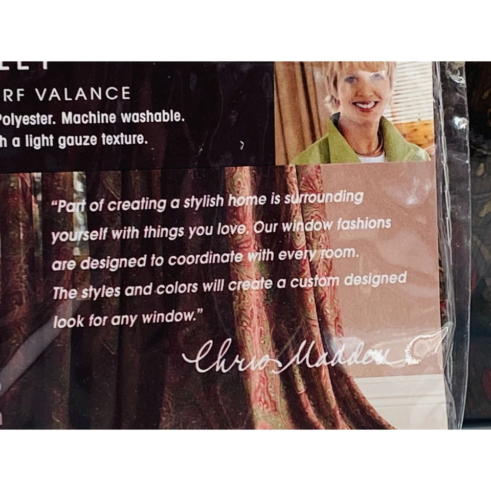 Chris Madden Lola Paisley род карман панели занавески 42 «x 84» новый 2 панели - Изображение 3 из 4