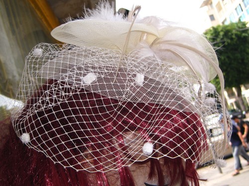 Bridal white feathers \u0026 net headpiece 