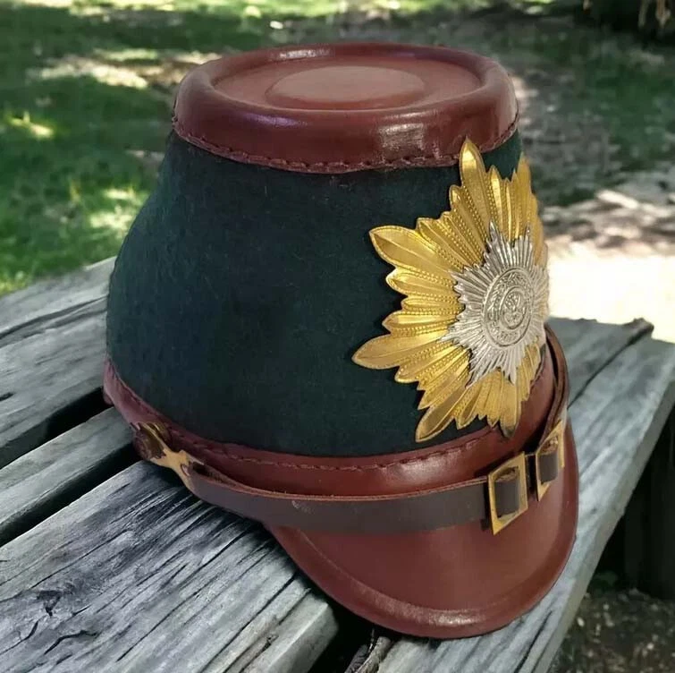 Fantasia capacete presente 100% couro genuíno polícia alemã Shako Segunda Guerra Mundial - Imagem 3 de 4