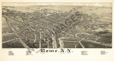 Panoramic Map of Rome NY 16x24