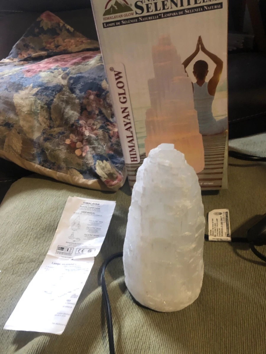 NEW Himalayan Glow 1051 Natural Selenite Lamp 4 lbs Desert Rose