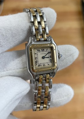 Cartier Panthere 1120 Two Tone 22mm 2 Row Watch | eBay