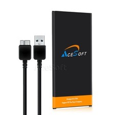 AceSoft Upgraded Battery 6820mAh USB 3.0 Cable for Samsung Galaxy S5 SM-G900