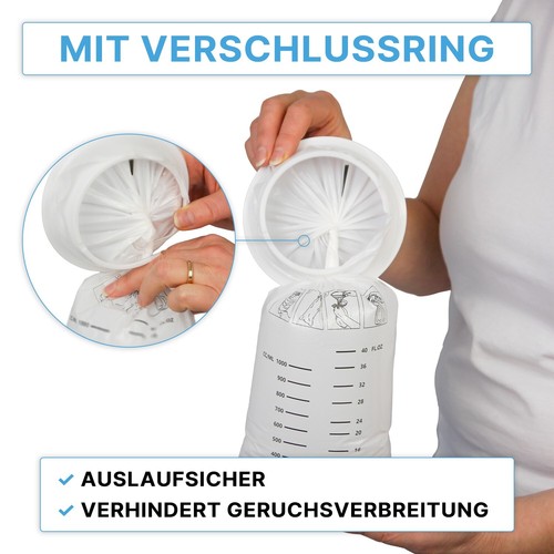 Spuckbeutel mit Mundstück 25 Stk Brechbeutel 2000ml ARNOMED Auffangbeutel dicht - Bild 2 von 7