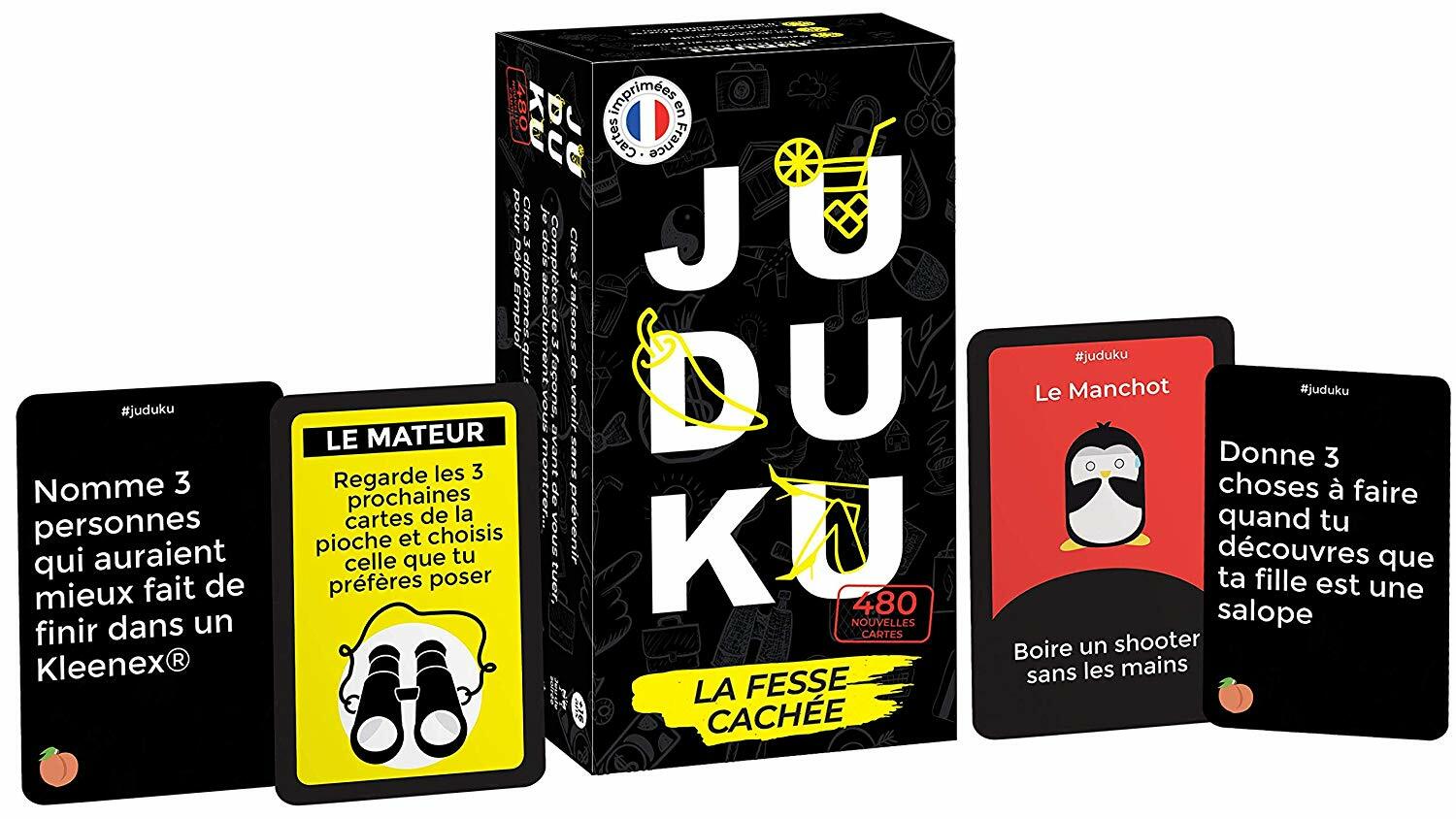 Jeu de societe adulte La Fesse Cachee, une idee cadeau drole pour un anniversaire inoubliable