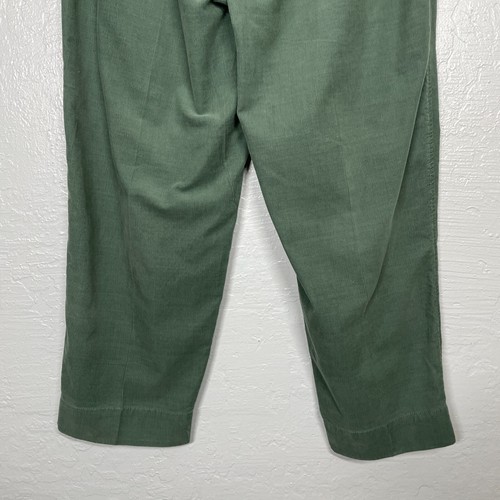 Madewell Women S Green Corduroy Huston Pull On Crop Pant Cotton Stretch Waist - Picture 6 of 11