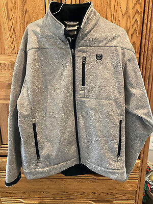 Cinch Men's Grey Logo Zip-Front Jacket, Size XL, MINT Cinch Men's Grey Logo Zip-Front Jacket, Size XL, MINT