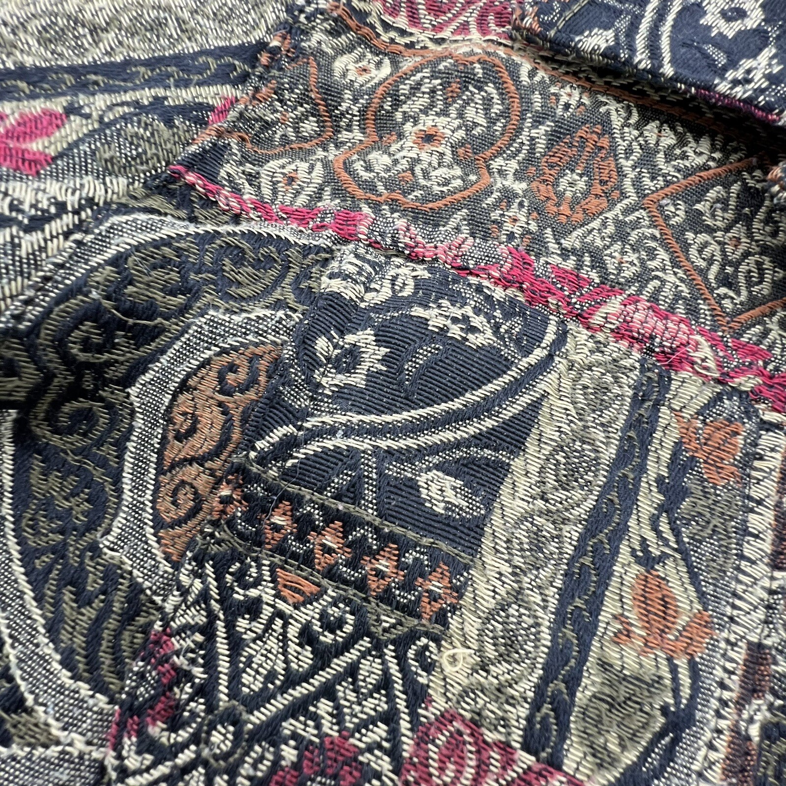 Chico's Colorful Patchwork Button Front Tapestry … - image 4