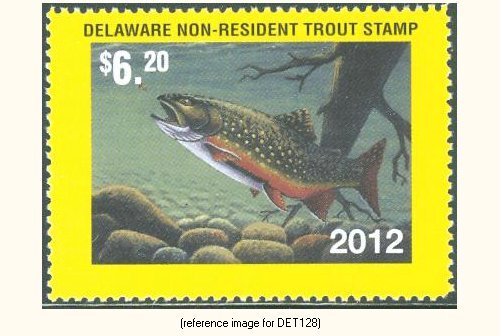 D2K Delaware Trout Stamp 2012 $6.20 - Picture 1 of 1