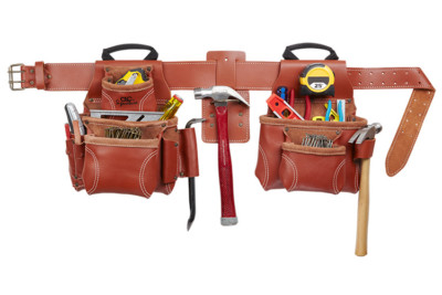 CLC Custom Leathercraft 21448 15 Pocket, 4 Piece Pro Framers Combo System Belt