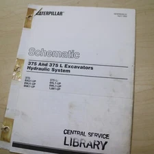 Caterpillar 375 Excavator Hydraulic Schematic diagram drawing manual system 375L