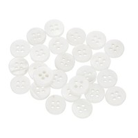 25 StüCk NatüRliche Perlmutt KnöPfe 4 Loch 10Mm Perlmutt KnöPfe Helles Weiß