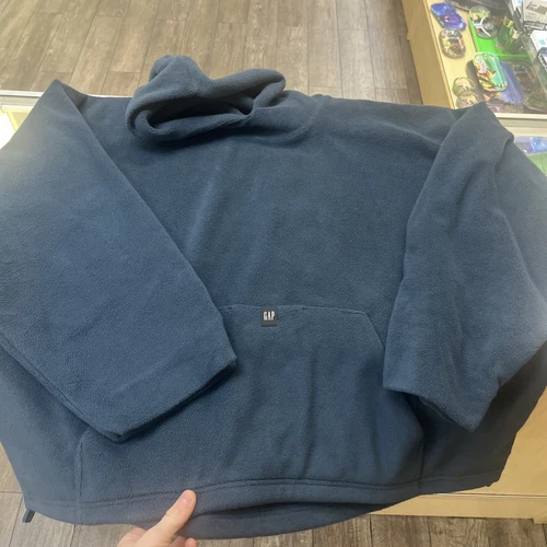 Felpa con cappuccio Yzy Gap Balenciaga in pile blu XS