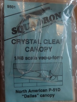 North American P-51 D, Crystal Clear Canopy, Squadron, Scale: 1/48, Kit:9501