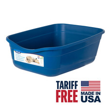 Petmate High Capacity Open Top Cat Litter Box Cat Litter Pan for Large Cats, Gia