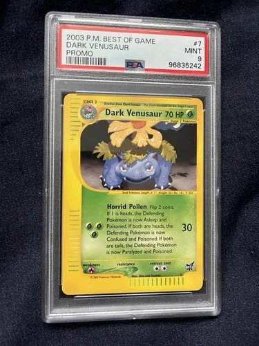Pokémon TCG Dark Venusaur #7 Best Of Game Promo PSA 9 MINT