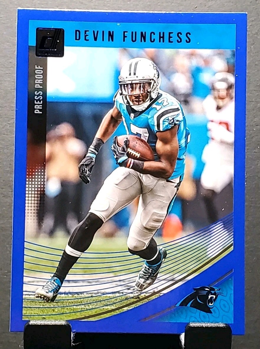 2018 Donruss #41 Devin Funchess PANTHERS Blue Press Proof Parallel🏈NM/MT