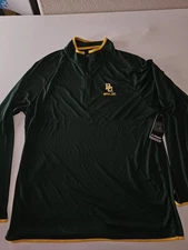 Baylor Bears 1/4 Zip Pullover Men's XL Green Long Sleeve Pullover
