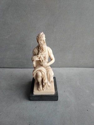 Vintage italienische Skulptur eine Santini klassische Moses Figur mit Ständer