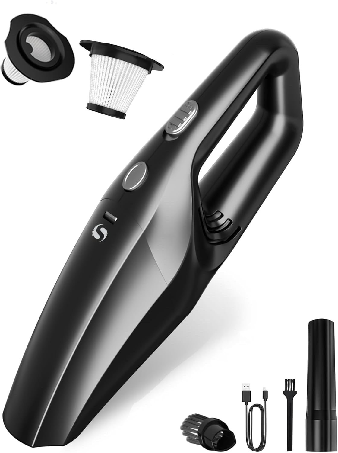 Cordless Handheld Vacuum Car Portable Rechargeable Mini Vac HEPA Filter