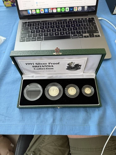 1997 Britannia Three Coin Silver Proof Part Set Royal Mint with COA.