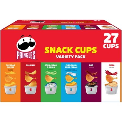 Pringles Potato Crisps Chips, 19.5 Ounce (Pack of 1), 6 Flavor Variety Pack