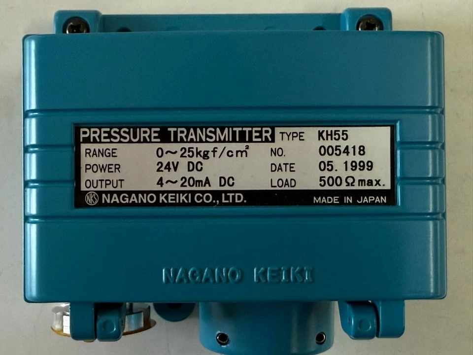 NAGANO KEIKI KH55 Pressure Transmitter 0-25Kgf/cm2 24VDC 4-20mA - Image 3 of 4