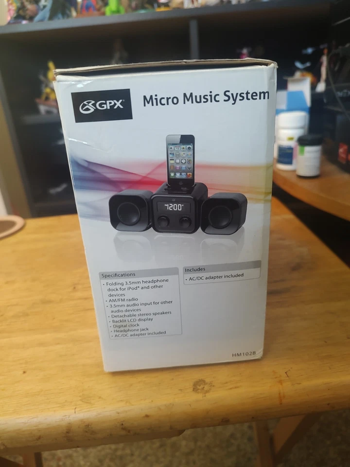 GPX Micro Music System HM-102B New in Open Box With AM-FM Radio & Digital Clock - Image 4 of 4