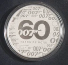 2022 Tuvalu 1 oz 999 Silver Round 60 Years of Bond 007  Lot 210745