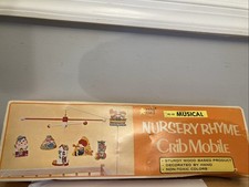 Nursery Rhyme Crib Mobile Vintage Musical wood based New Vintage