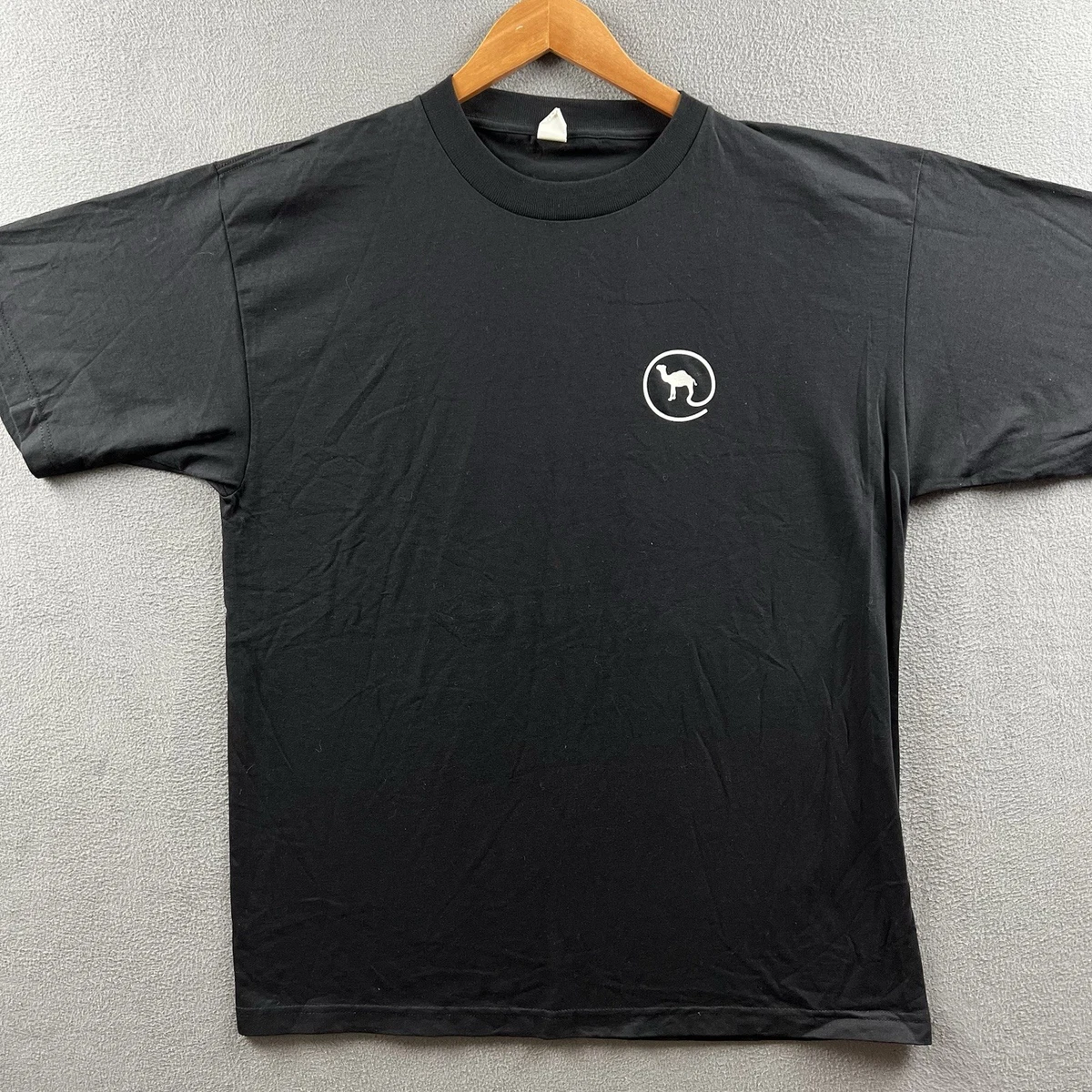 90s vintage CAMEL Black T-shirts 墨黒 fade Vintage 1990's Camel Cigarettes Black XL T-shirt Hanes Heavyweight