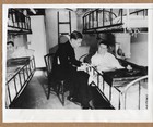 1941 Royal Navy Catholic Chaplain Visits Sickbay 7x9 Original News Photo